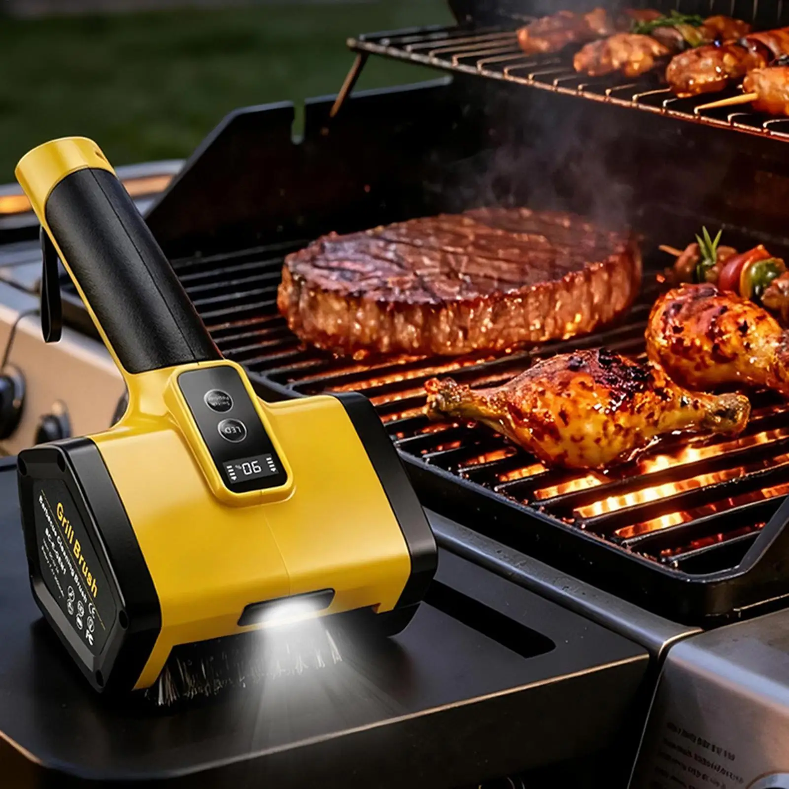Electric Grill Cleaner 3000mAh 2 Powerful Speed Rechargeable Electric Grill Cleaner For Barbecue Grates Oven Kitchen Camping
Electric Grill Cleaner 3000mAh 2 Powerful Speed Rechargeable Electric Grill Cleaner For Barbecue Grates Oven Kitchen Camping