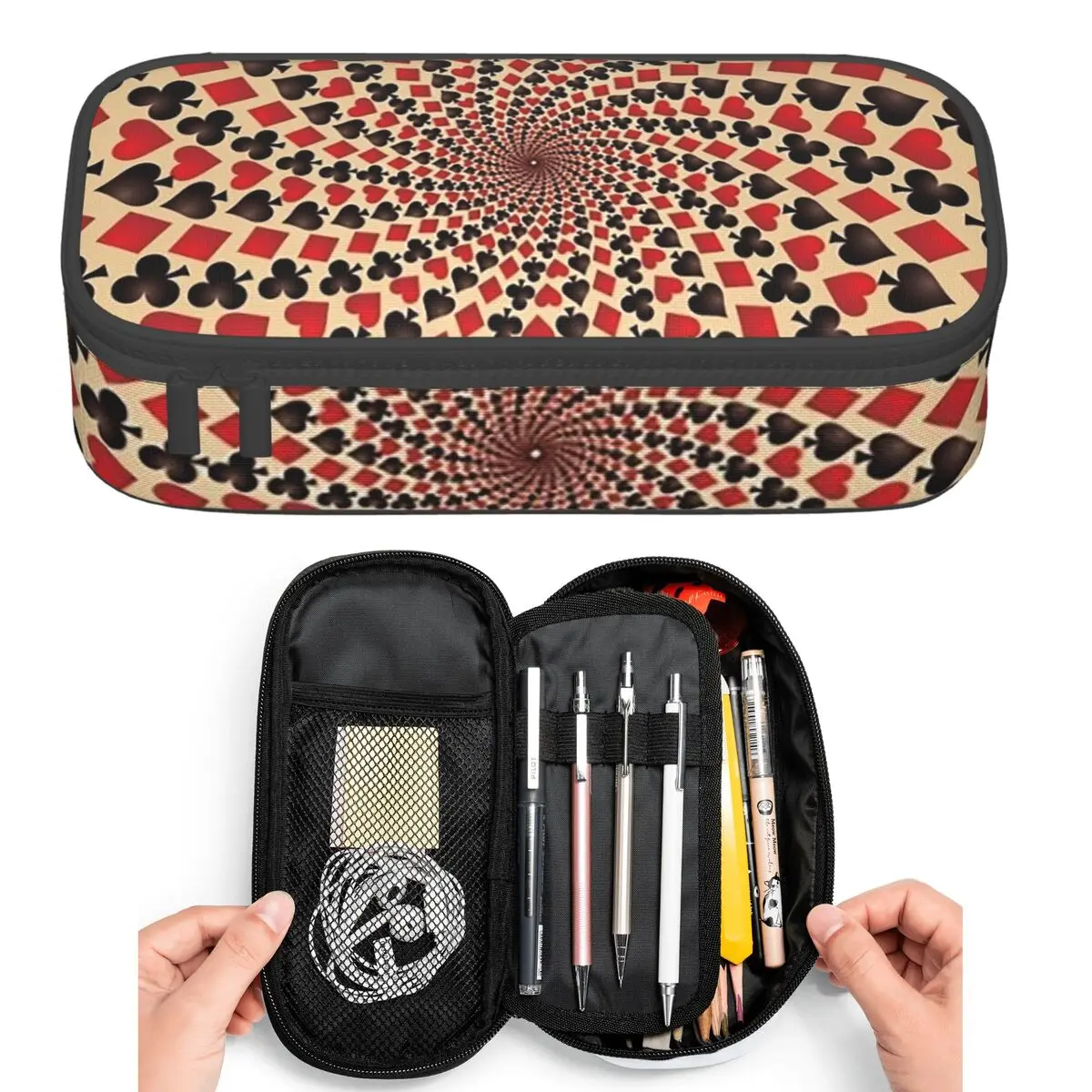 Ace Of Diamonds Playing Card Hearts Spades Pencil Cases for Students Pen Box Pencil Bag Big Capacity Pencil Pouch Pen Holder
Ace Of Diamonds Playing Card Hearts Spades Pencil Cases for Students Pen Box Pencil Bag Big Capacity Pencil Pouch Pen Holder
