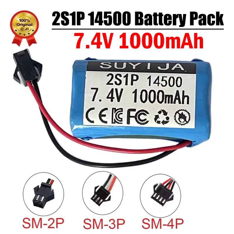 Original 14500 2S1P 7.4V 1000mAh with BMS Lithium Ion Battery for Toy Remote Control Cars Singing Machines Radios Small Speakers
Original 14500 2S1P 7.4V 1000mAh with BMS Lithium Ion Battery for Toy Remote Control Cars Singing Machines Radios Small Speakers