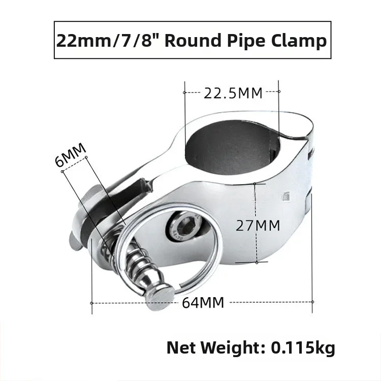 Silver 316 SS Pipe Clamp Versatile Marine Support System Marine Clamp Yacht Sunshade Fitting 316 Stainless Steel
Silver 316 SS Pipe Clamp Versatile Marine Support System Marine Clamp Yacht Sunshade Fitting 316 Stainless Steel