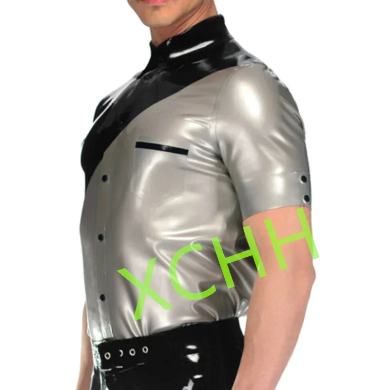 Handmade Sexy Latex Tank Sleeveless Rubber Vest Top Black with Red Stripes Front for Men Cosplay Costumes
Handmade Sexy Latex Tank Sleeveless Rubber Vest Top Black with Red Stripes Front for Men Cosplay Costumes