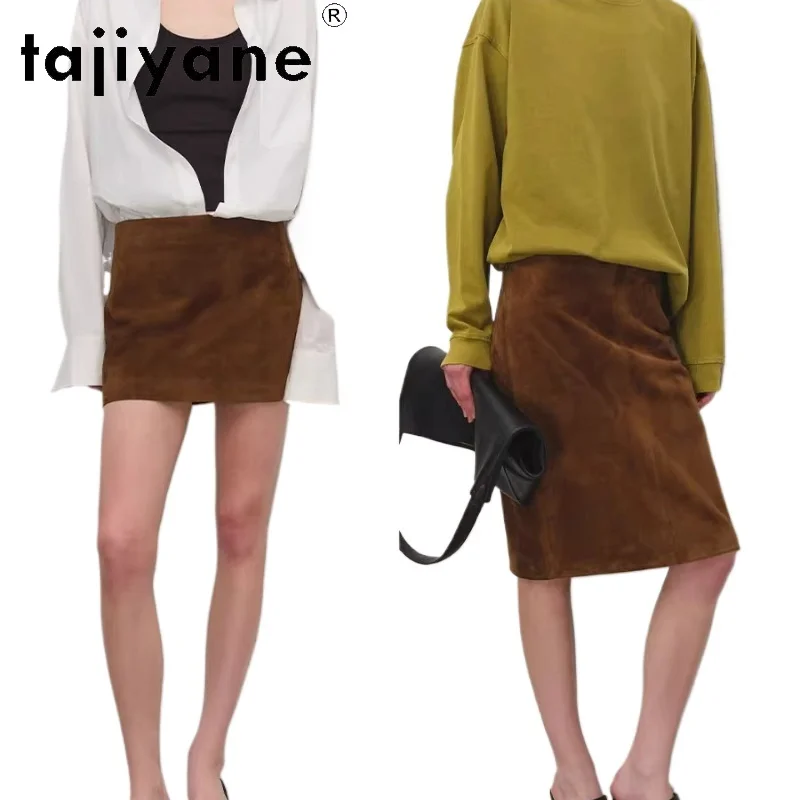 TAJIYANE 100% Goatskin Skirts for Woman Retro Suede Genuine Leather Low Waist Mini & Midi Skirts Spring Women Clothes 2026 юбка
TAJIYANE 100% Goatskin Skirts for Woman Retro Suede Genuine Leather Low Waist Mini & Midi Skirts Spring Women Clothes 2026 юбка
