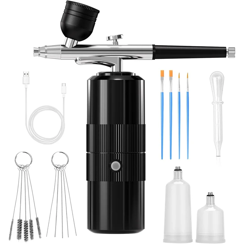 B08B-Kit Airbrush Set With Compressor Cordless Rechargeable 0.3Mm Nozzle Cleaning Brush Included For Painting Art
B08B-Kit Airbrush Set With Compressor Cordless Rechargeable 0.3Mm Nozzle Cleaning Brush Included For Painting Art