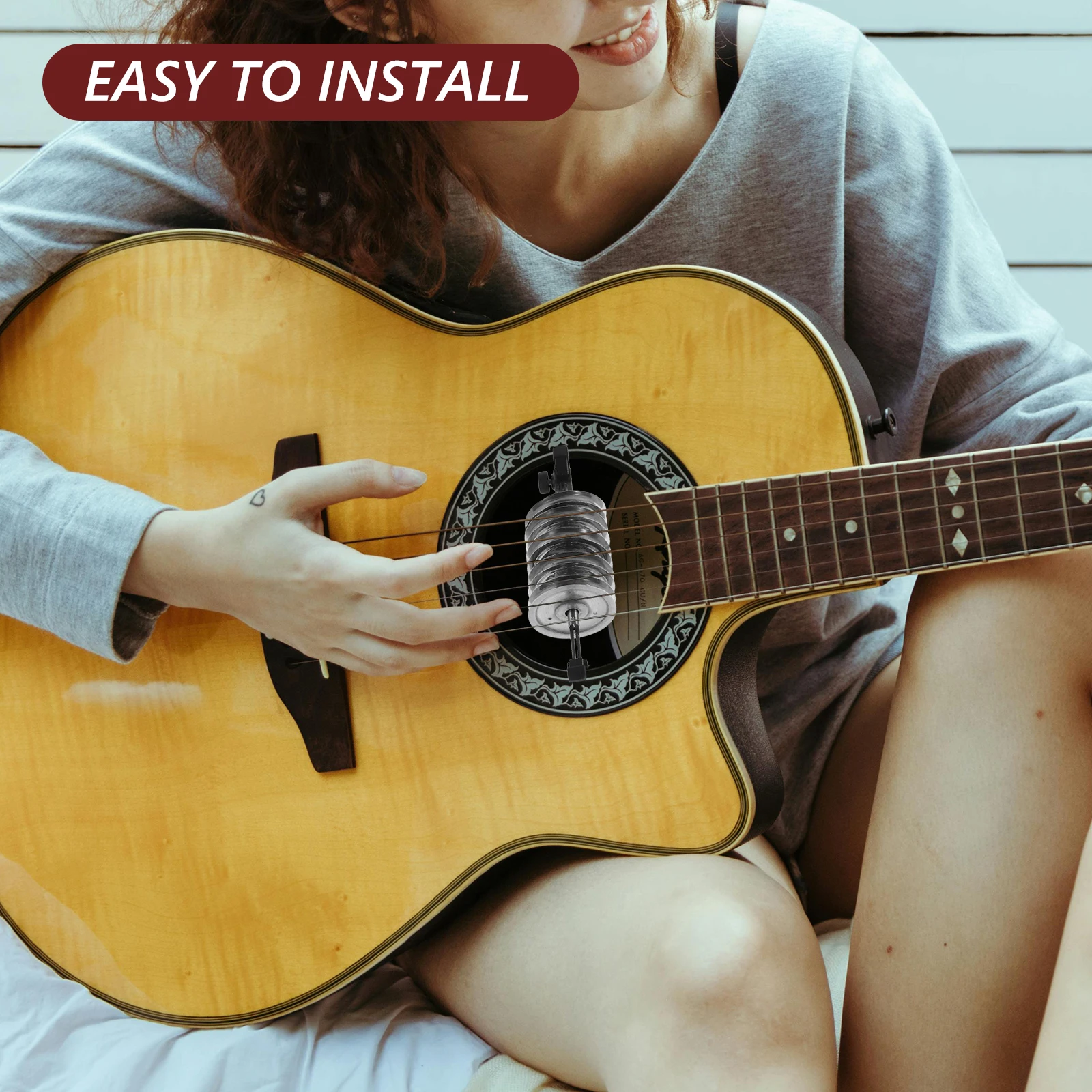 Guitar Accompaniment Rattle Feedback Reducer Acoustic Sound Hole Tambourines Noise The Bell Replacement Metal Accessory
Guitar Accompaniment Rattle Feedback Reducer Acoustic Sound Hole Tambourines Noise The Bell Replacement Metal Accessory
