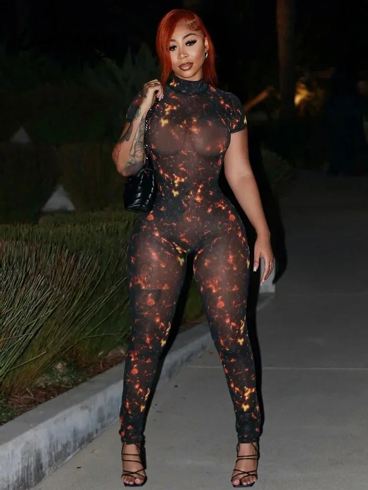 Ueteey See Through Jumpsuit Women Coquette Summer Backless Peach Buttocks Colorful Print Tight Activity Clubwear Overalls
Ueteey See Through Jumpsuit Women Coquette Summer Backless Peach Buttocks Colorful Print Tight Activity Clubwear Overalls