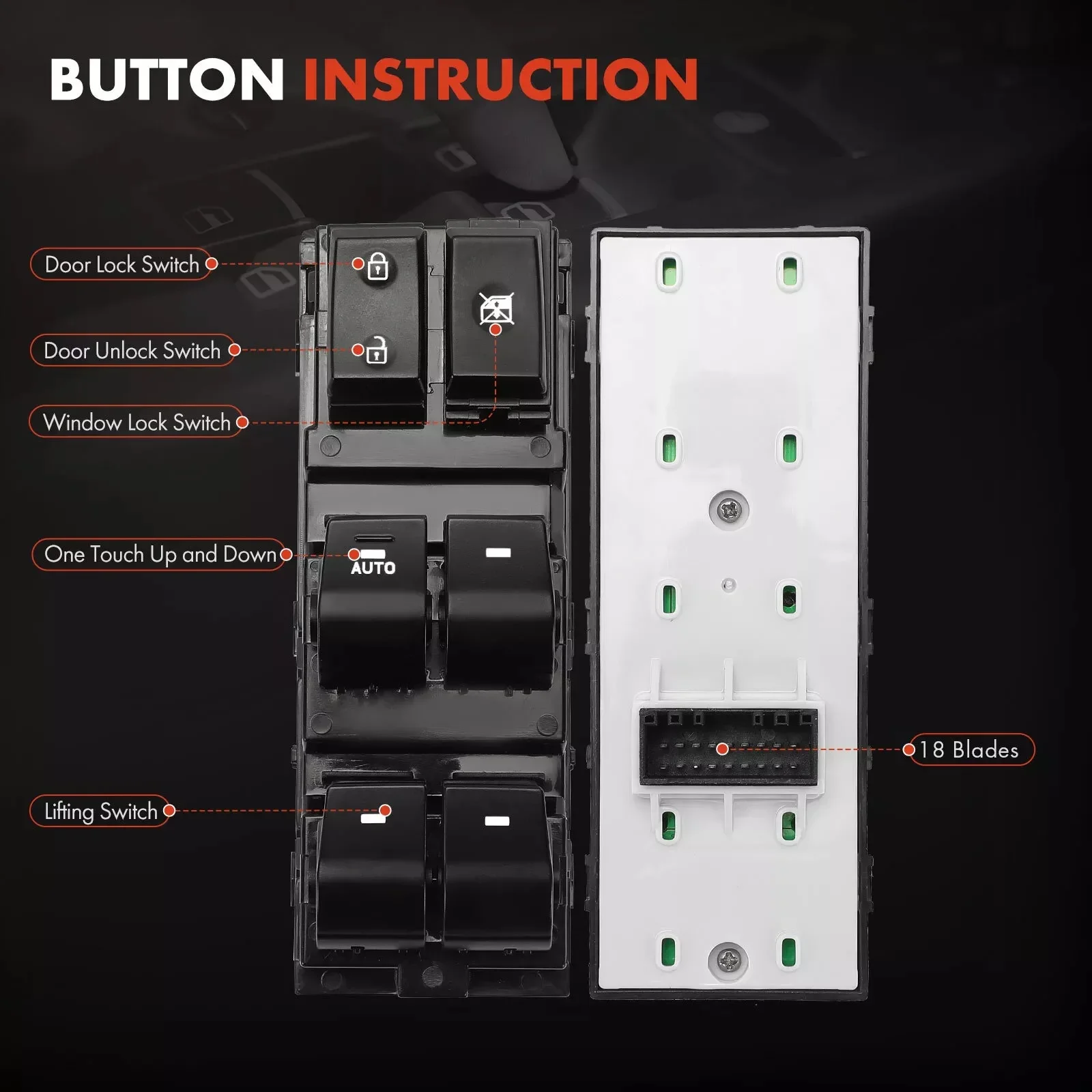 Car Crown Power Window Switch Lifter Control Button Parts 93570-F0010 93570F0010 Car Accessories For Hyundai Elantra Driver Side
Car Crown Power Window Switch Lifter Control Button Parts 93570-F0010 93570F0010 Car Accessories For Hyundai Elantra Driver Side