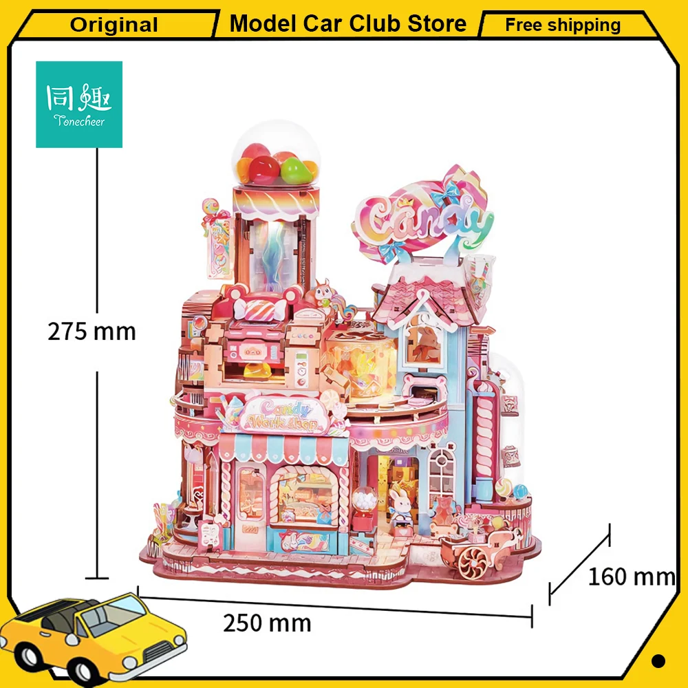 Tonecheer Candy Workshop Christmas DIY Wooden Puzzle Dollhouse Diorama Transmission Model Kit 3D Wooden Decoration Birthday Gift
Tonecheer Candy Workshop Christmas DIY Wooden Puzzle Dollhouse Diorama Transmission Model Kit 3D Wooden Decoration Birthday Gift