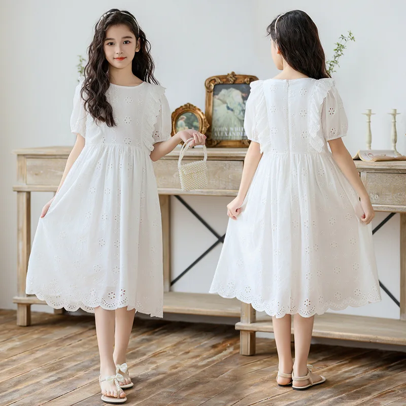 Summer Lace Hollow Out Dress for Children Girls 2026 Summer New Children and Girls Stylish Princess Dress
Summer Lace Hollow Out Dress for Children Girls 2026 Summer New Children and Girls Stylish Princess Dress