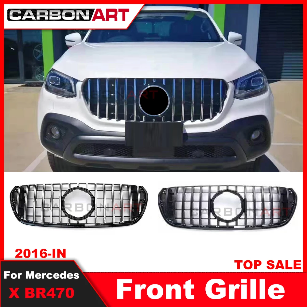 For Mercedez X Class br470 W470 grill ABS Silver GTR Style Look Front Bumper grille 2016+
For Mercedez X Class br470 W470 grill ABS Silver GTR Style Look Front Bumper grille 2016+