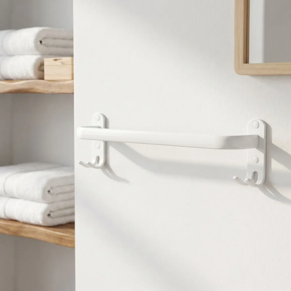 Elegant Aluminum Towel Bar White Wall Mounted Towel Holder Modern Multipurpose Towel Hanger Bathroom Kitchen Bedroom Closet
Elegant Aluminum Towel Bar White Wall Mounted Towel Holder Modern Multipurpose Towel Hanger Bathroom Kitchen Bedroom Closet