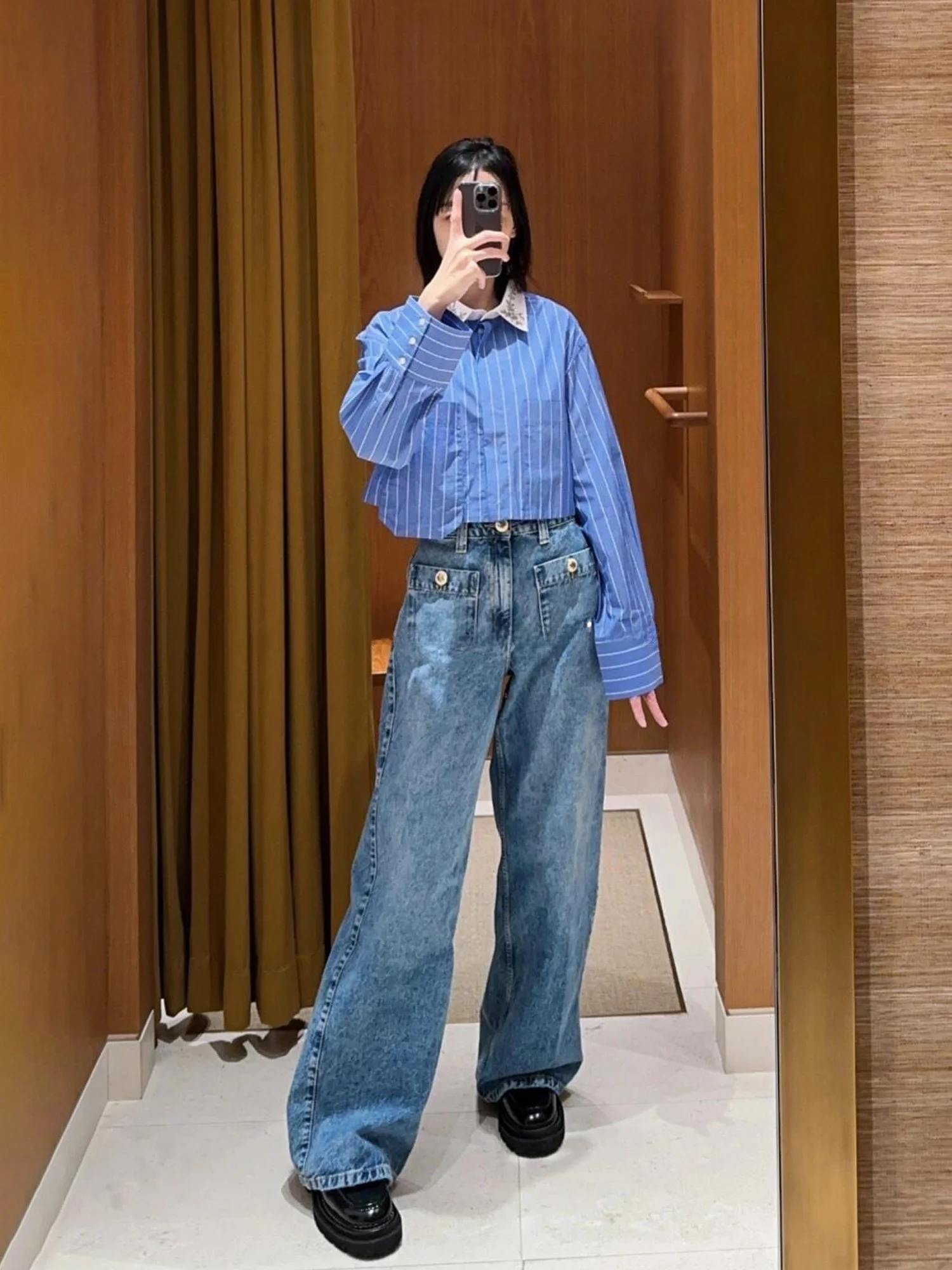 Faionable Wide Leg Jeans Casual Waed out Simple Commuter Straight Cut Pants for Women Spring Summer New Sle Loose Fit
Faionable Wide Leg Jeans Casual Waed out Simple Commuter Straight Cut Pants for Women Spring Summer New Sle Loose Fit