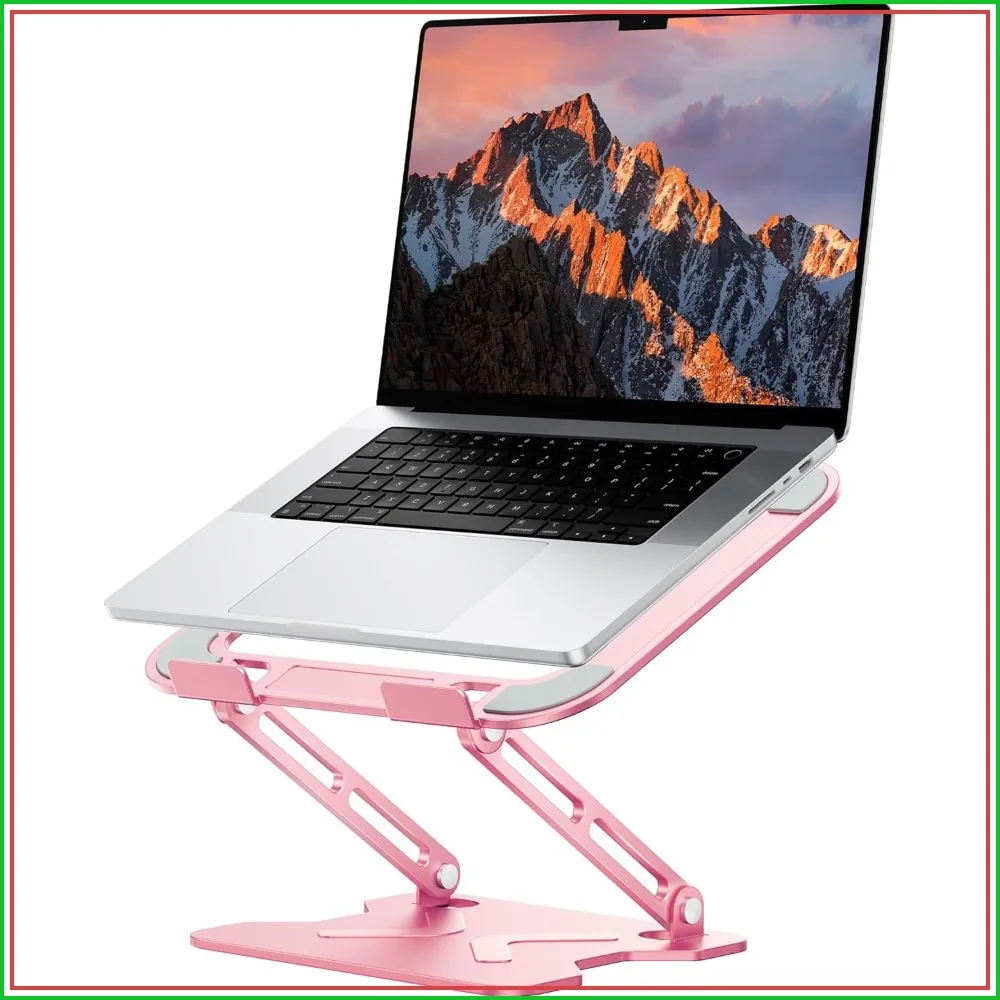 Adjustable Laptop Stand for Desk, Foldable Metal Riser, Portable Holder, Ventilated Cooling for MacBook Air Pro, All 10-16'' Notebooks, Pink
Adjustable Laptop Stand for Desk, Foldable Metal Riser, Portable Holder, Ventilated Cooling for MacBook Air Pro, All 10-16'' Notebooks, Pink