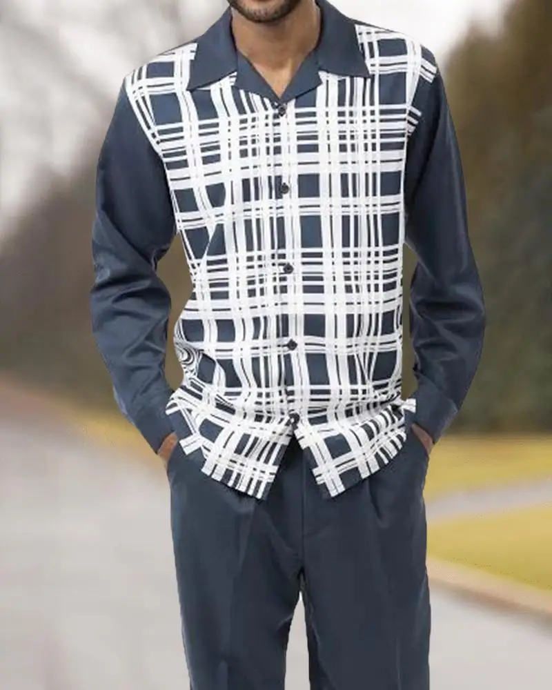 Fashion Spring And Summer Men's Casual Long-sleeved Shirts Double Color Lattice Splice Printing Men's Clothing Shirts Tops
Fashion Spring And Summer Men's Casual Long-sleeved Shirts Double Color Lattice Splice Printing Men's Clothing Shirts Tops