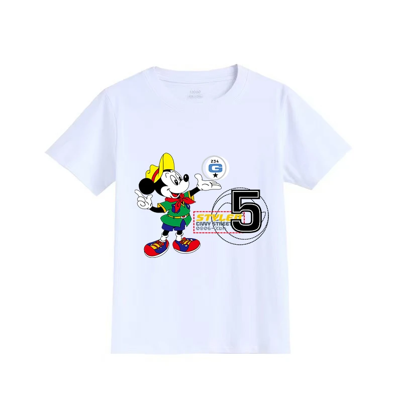Disney Mickey Summer Creative Printed Clothing Casual Sports T-shirt Boys Girls Crewneck T-shirt Top
Disney Mickey Summer Creative Printed Clothing Casual Sports T-shirt Boys Girls Crewneck T-shirt Top