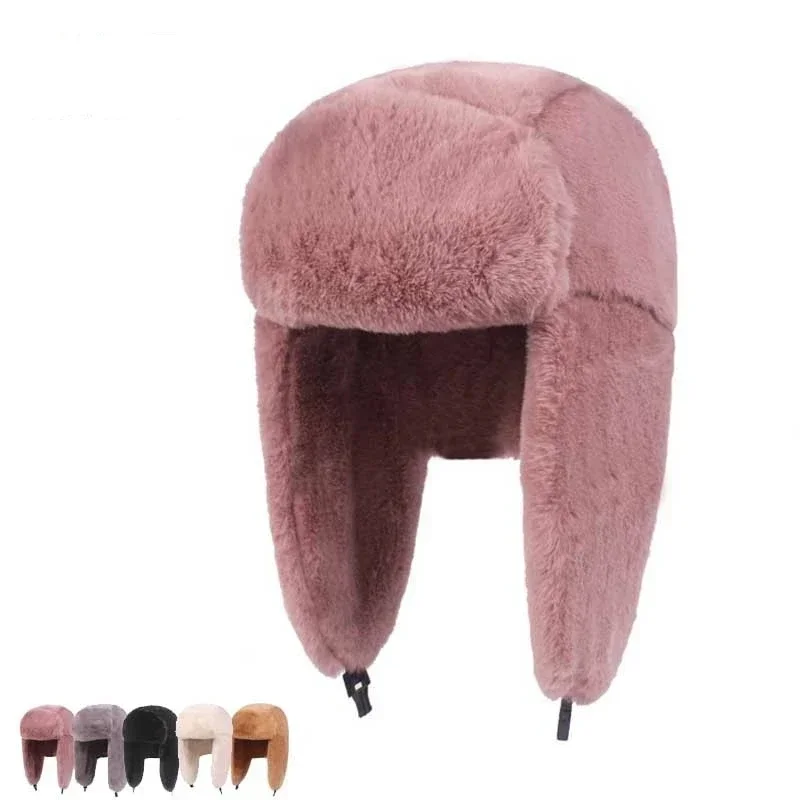 Thick Plush Bomber Hat Warm Winter Hat For Men Women Trapper Trooper Hats Ear Protect Russian Snow Caps Earflap Bonnet
Thick Plush Bomber Hat Warm Winter Hat For Men Women Trapper Trooper Hats Ear Protect Russian Snow Caps Earflap Bonnet