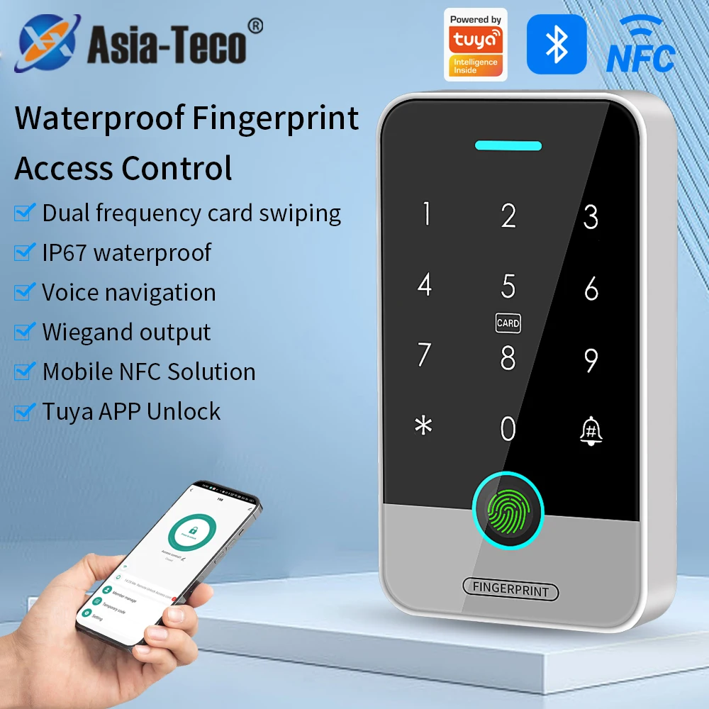 Rainproof Bluetooth NFC Outdoor Access Control 125/13.56 KHZ Fingerprint Password Keyboard Work with Tuya App
Rainproof Bluetooth NFC Outdoor Access Control 125/13.56 KHZ Fingerprint Password Keyboard Work with Tuya App