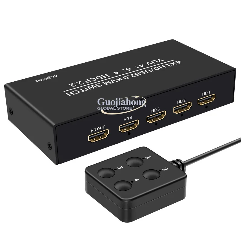 KVM-переключатель 4K 4x1 HD для совместного использования экрана, USB-клавиатуры и мыши, YUV4:4:4
KVM-переключатель 4K 4x1 HD для совместного использования экрана, USB-клавиатуры и мыши, YUV4:4:4