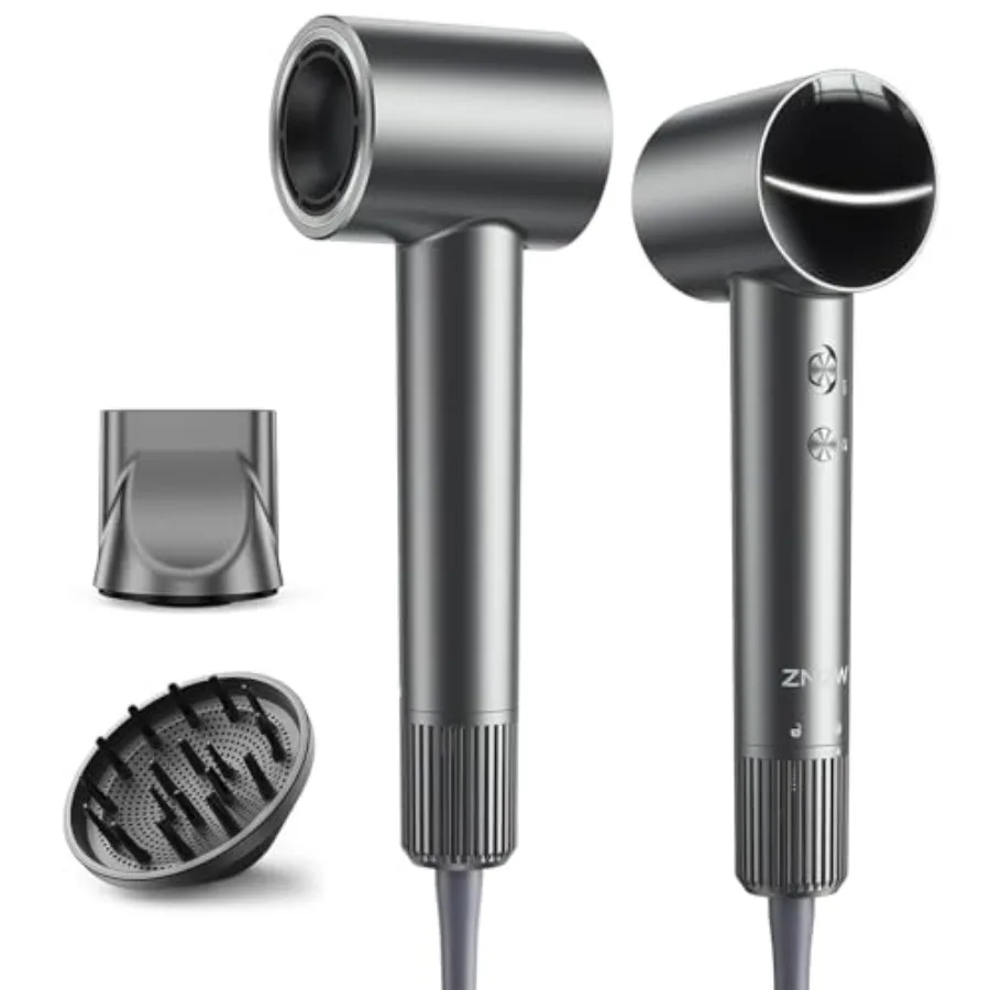 High Speed Ionic Hair Dryer for Salon Use, Ceramic-Coated Metal Body, Matte Black, 160, 000 RPM Brushless Motor + 500M Negative
High Speed Ionic Hair Dryer for Salon Use, Ceramic-Coated Metal Body, Matte Black, 160, 000 RPM Brushless Motor + 500M Negative