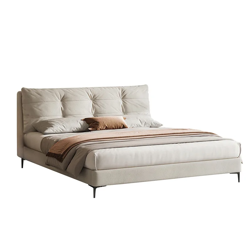 Cream wind, clouds, fabric bed, simple, modern, master bedroom, wedding bed
Cream wind, clouds, fabric bed, simple, modern, master bedroom, wedding bed