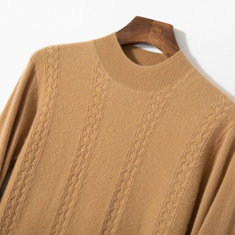 2023 Hot Sale Classic Men Pullover 100% Cashmere Sweater Winter Half High Collar Long Sleeve Warm Knitted Jumper Men's Sweaters
2023 Hot Sale Classic Men Pullover 100% Cashmere Sweater Winter Half High Collar Long Sleeve Warm Knitted Jumper Men's Sweaters