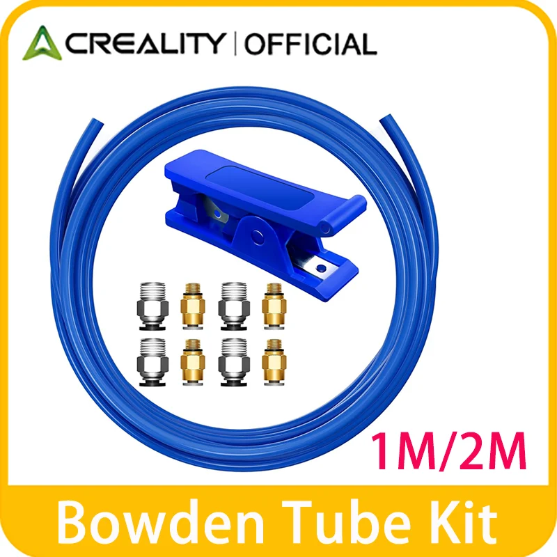 Creality Official 1M/2M Bowden PTFE Tubing Blue for 1.75mm Filament with PC4-M10 & PC4-M6 Tubing Connectors 3D Printer parts
Creality Official 1M/2M Bowden PTFE Tubing Blue for 1.75mm Filament with PC4-M10 & PC4-M6 Tubing Connectors 3D Printer parts