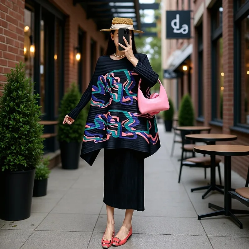 Miyake Pleated 2026 Medium Long Design Top Loose A Hem Small Round Neck Long Sleeve T-Shirt Casual Jumping Pleated Clothes
Miyake Pleated 2026 Medium Long Design Top Loose A Hem Small Round Neck Long Sleeve T-Shirt Casual Jumping Pleated Clothes