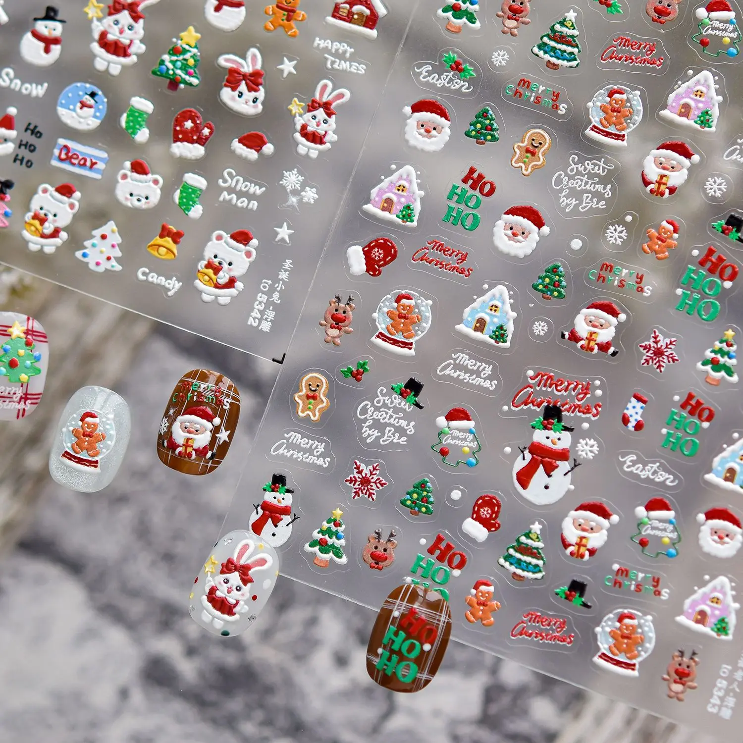 Christmas Nail Stickers 5D Embossed Snowman Snowflake Nail Art Stickers Cartoon Santa Claus Little Rabbit Cute Nail Stickers DIY
Christmas Nail Stickers 5D Embossed Snowman Snowflake Nail Art Stickers Cartoon Santa Claus Little Rabbit Cute Nail Stickers DIY
