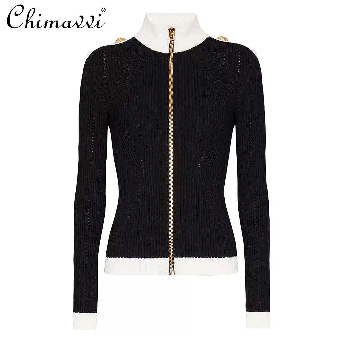 2025 Spring and Autumn New Fashion Knitted Long Sleeve Cardigan Top Heavy Women's Slim Fit Commuter Zipper Sweater Coat 
2025 Spring and Autumn New Fashion Knitted Long Sleeve Cardigan Top Heavy Women's Slim Fit Commuter Zipper Sweater Coat
