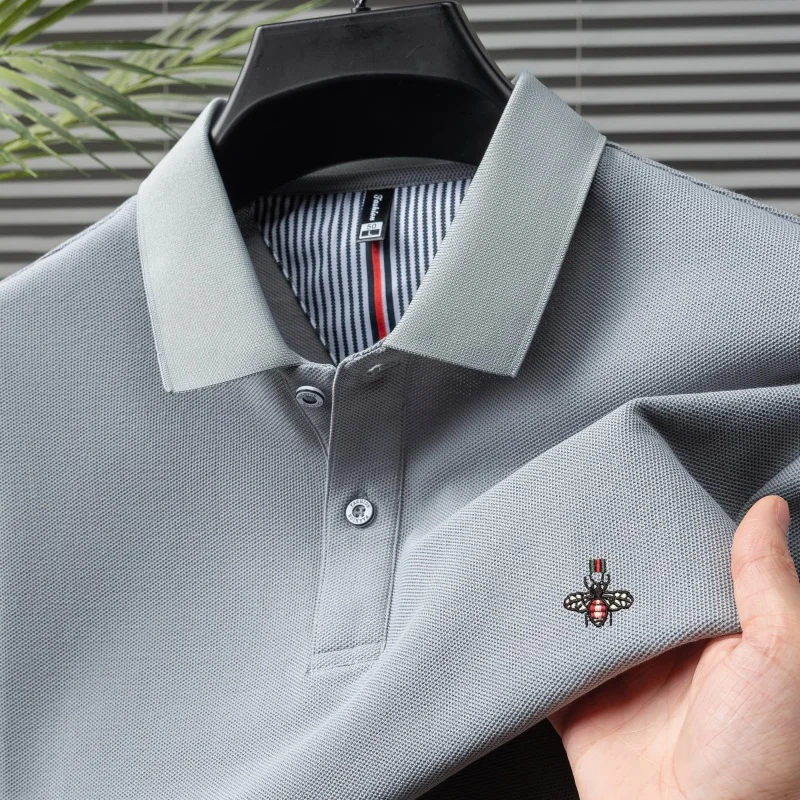100% pure cotton summer new men's shortsleeved comfortable breathable polo shirt high-end designer brand embroidered T-shirt top
100% pure cotton summer new men's shortsleeved comfortable breathable polo shirt high-end designer brand embroidered T-shirt top