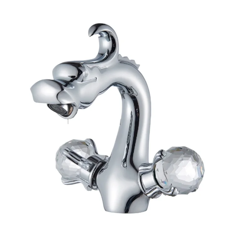 Bathroom sink faucet, dual luxury crystal handwheel basin faucet, hot and cold faucet
Bathroom sink faucet, dual luxury crystal handwheel basin faucet, hot and cold faucet