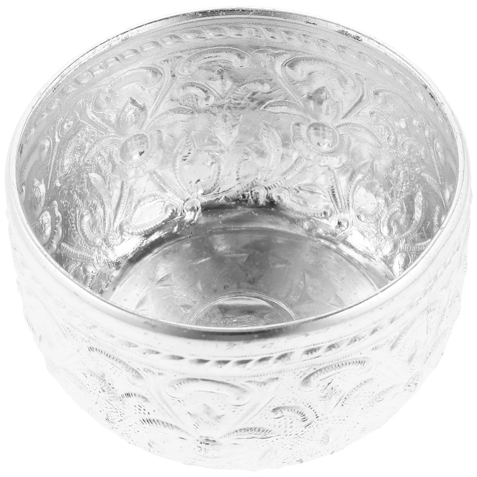 Thai Style Tin Bowl 10CM Diameter 6CM Height Carved Essential Oil Spa Bowl for Home Massage Beauty Salons Tin Water Fruit Rice
Thai Style Tin Bowl 10CM Diameter 6CM Height Carved Essential Oil Spa Bowl for Home Massage Beauty Salons Tin Water Fruit Rice
