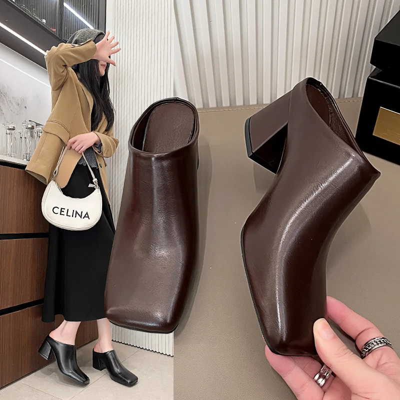 Aphixta 6.5cm High Heels Elegant Women Slides Square Toe Shallow Summer Dress Slides Sexy Metal Strange Style Heels Shoes Size42
Aphixta 6.5cm High Heels Elegant Women Slides Square Toe Shallow Summer Dress Slides Sexy Metal Strange Style Heels Shoes Size42