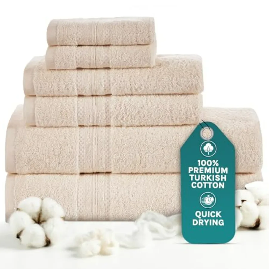 Luxury 6 Piece Towel Set for Bathroom Use Turkish Cotton Beige Super Soft, Premium, Quick Dry Highly Absorbent 600 GSM
Luxury 6 Piece Towel Set for Bathroom Use Turkish Cotton Beige Super Soft, Premium, Quick Dry Highly Absorbent 600 GSM