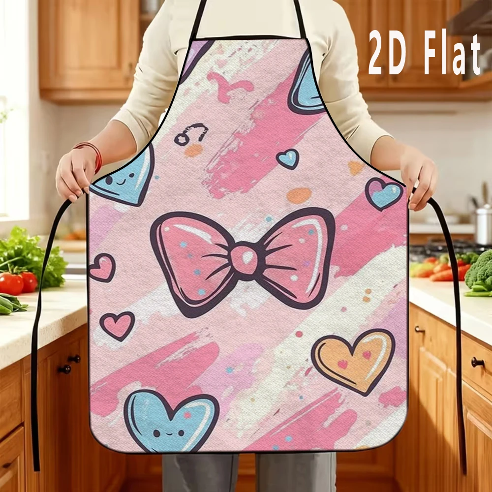 1pc 2D Flat Sweet Bowknot Heart Print Apron, 60x80cm, Kitchen and Restaurant Apron, BBQ Apron, Durable and Easy to Clean
1pc 2D Flat Sweet Bowknot Heart Print Apron, 60x80cm, Kitchen and Restaurant Apron, BBQ Apron, Durable and Easy to Clean