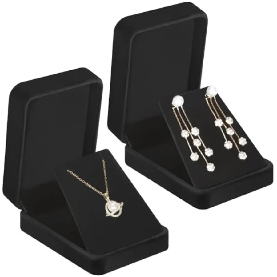 2 Pieces Velvet Jewelry Gift Boxes for Necklace Pendant Earring Bracelet, Small Jewelry Storage Display Case for Christmas Wedd
2 Pieces Velvet Jewelry Gift Boxes for Necklace Pendant Earring Bracelet, Small Jewelry Storage Display Case for Christmas Wedd