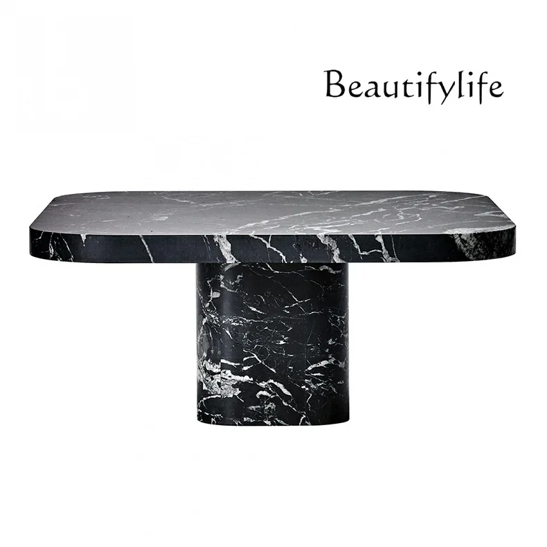 N Italian Design Natural Black and White Root Marble Square Coffee Table Coffee Table
N Italian Design Natural Black and White Root Marble Square Coffee Table Coffee Table