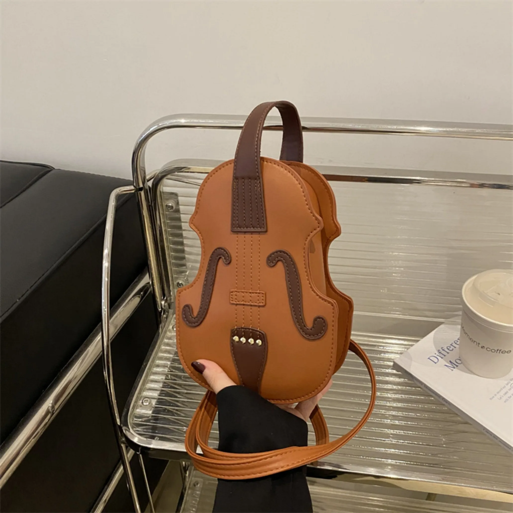 Women Violin Design Shoulder Bag Fashion Pu Crossbody Saddle Bag Sports Music Score Bag
Women Violin Design Shoulder Bag Fashion Pu Crossbody Saddle Bag Sports Music Score Bag