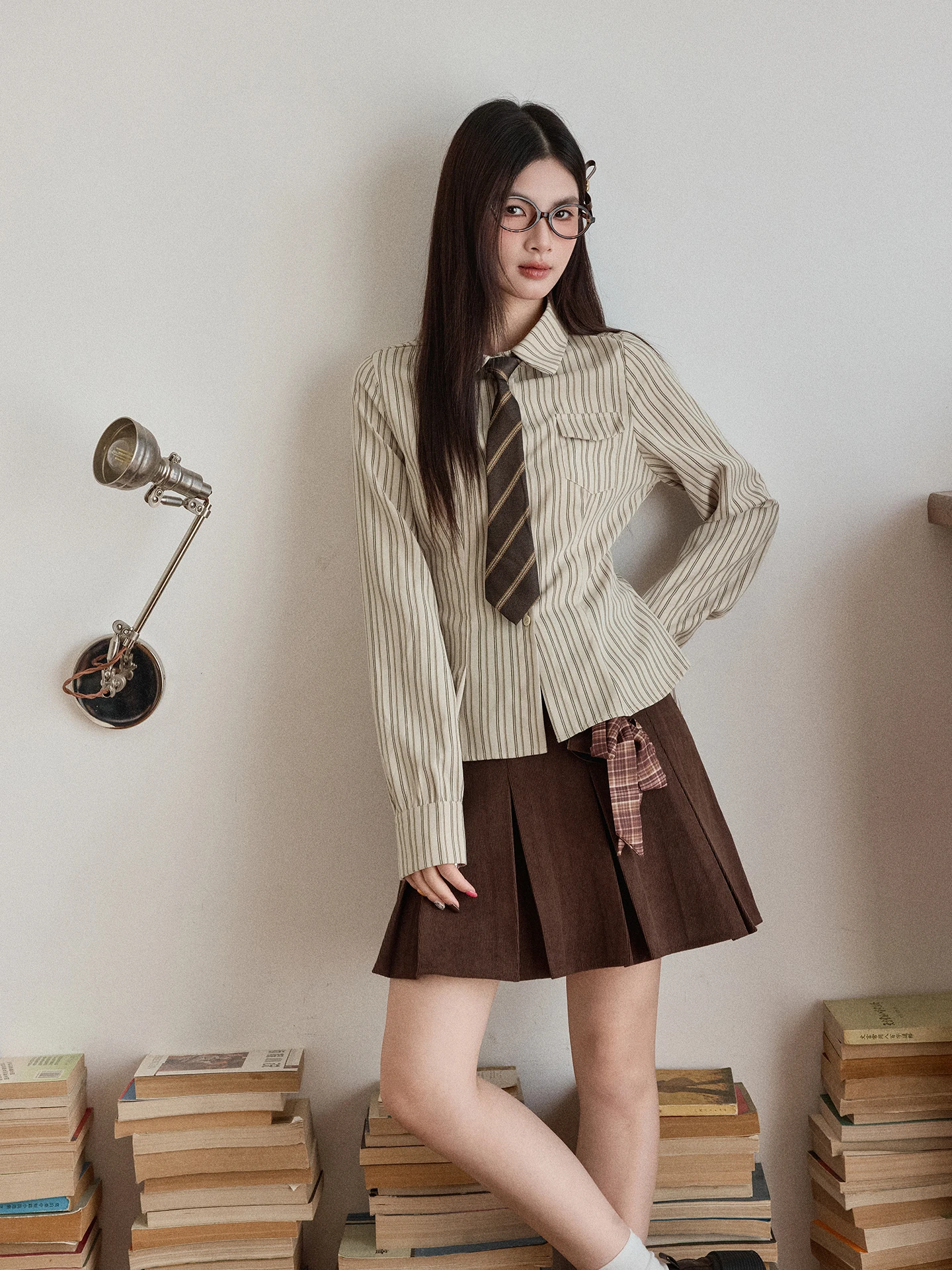 Slimming Original Striped Waist-Cinching Long Sve Women's irt Spring Autumn New Sle Breathable Comfortable Casual irt
Slimming Original Striped Waist-Cinching Long Sve Women's irt Spring Autumn New Sle Breathable Comfortable Casual irt