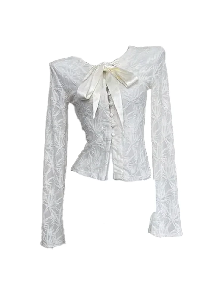Women's Apricot Bow Shirts and Blouses Streetwear Vintage Harajuku Y2k Aesthetic 2000s Elegant Long Sleeve O-Neck Shirt Clothes
Women's Apricot Bow Shirts and Blouses Streetwear Vintage Harajuku Y2k Aesthetic 2000s Elegant Long Sleeve O-Neck Shirt Clothes