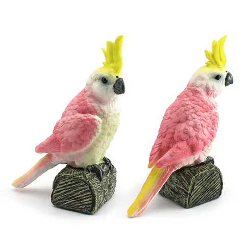 Fairy Garden Ornaments Realistic Java Sparrow Robin Parrot Toucan Bird Life Growth Cycle Model Educational Animal Toy