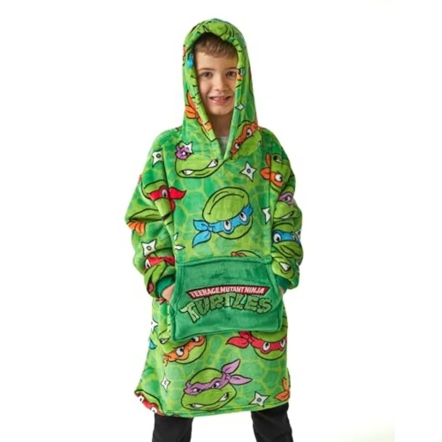Boys Wearable Hooded Blanket Green All Over Print Fleece Hoodie Pullover Cartoon Loungewear
Boys Wearable Hooded Blanket Green All Over Print Fleece Hoodie Pullover Cartoon Loungewear