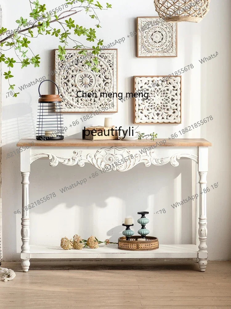 X American Console Tables Solid Wood Retro Living Room Corridor Coffee Shop Flower Shop Decoration Home Console
X American Console Tables Solid Wood Retro Living Room Corridor Coffee Shop Flower Shop Decoration Home Console