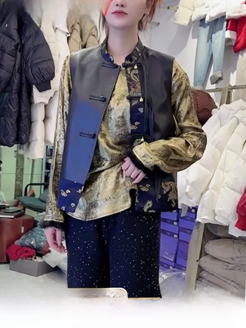 Ele Fem китайский костюм Sle Tang Jaet, весеннее новое поступление, длина, жилет с одной пуговицей и водной кожей
Ele Fem китайский костюм Sle Tang Jaet, весеннее новое поступление, длина, жилет с одной пуговицей и водной кожей