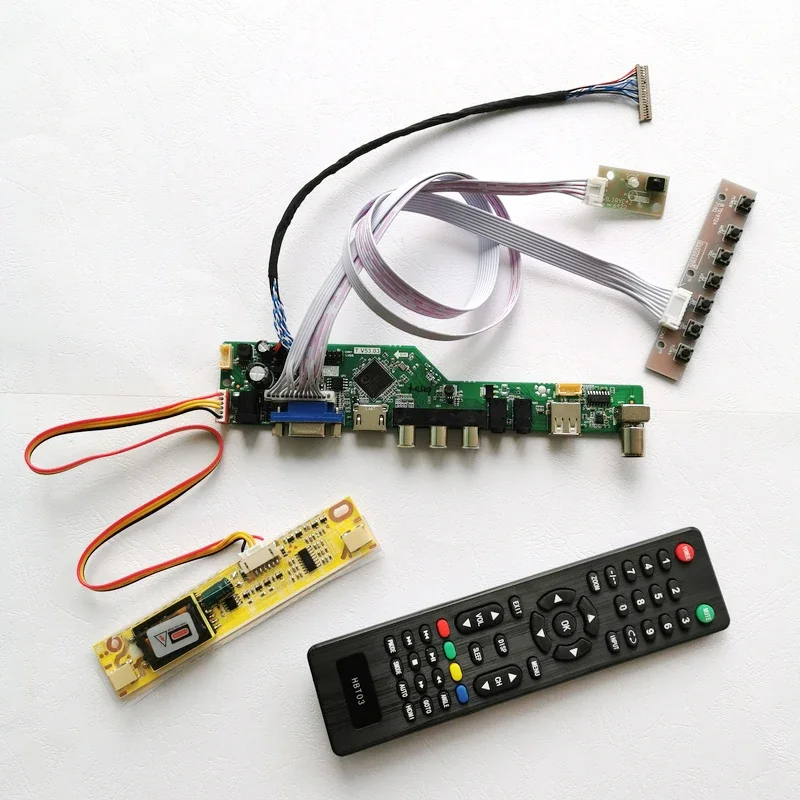 Fit CLAA150XG09/CLAA150XP01 15" 2CCFL 1024*768 LVDS 20Pin Monitor Panel VGA+Audio+USB+Remote LCD Screen Controller Card Kit
Fit CLAA150XG09/CLAA150XP01 15" 2CCFL 1024*768 LVDS 20Pin Monitor Panel VGA+Audio+USB+Remote LCD Screen Controller Card Kit