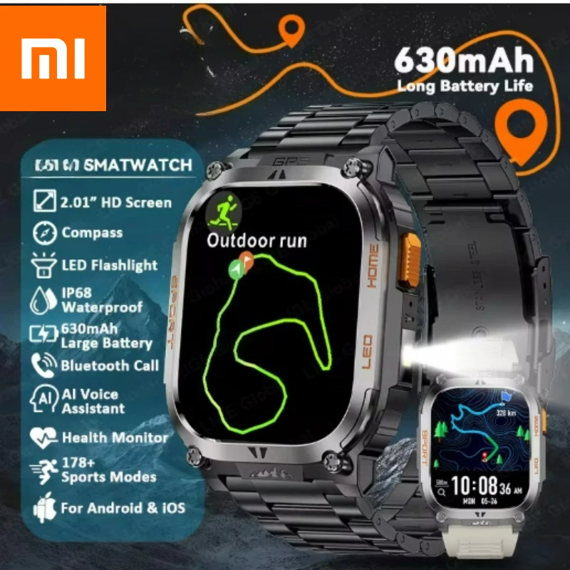 Xiaomi New GPS Tracking Smart Watch Flashlight 630mAh Large Capacity Battery Compass Bluetooth Call Waterproof Sports Smartwatch
Xiaomi New GPS Tracking Smart Watch Flashlight 630mAh Large Capacity Battery Compass Bluetooth Call Waterproof Sports Smartwatch