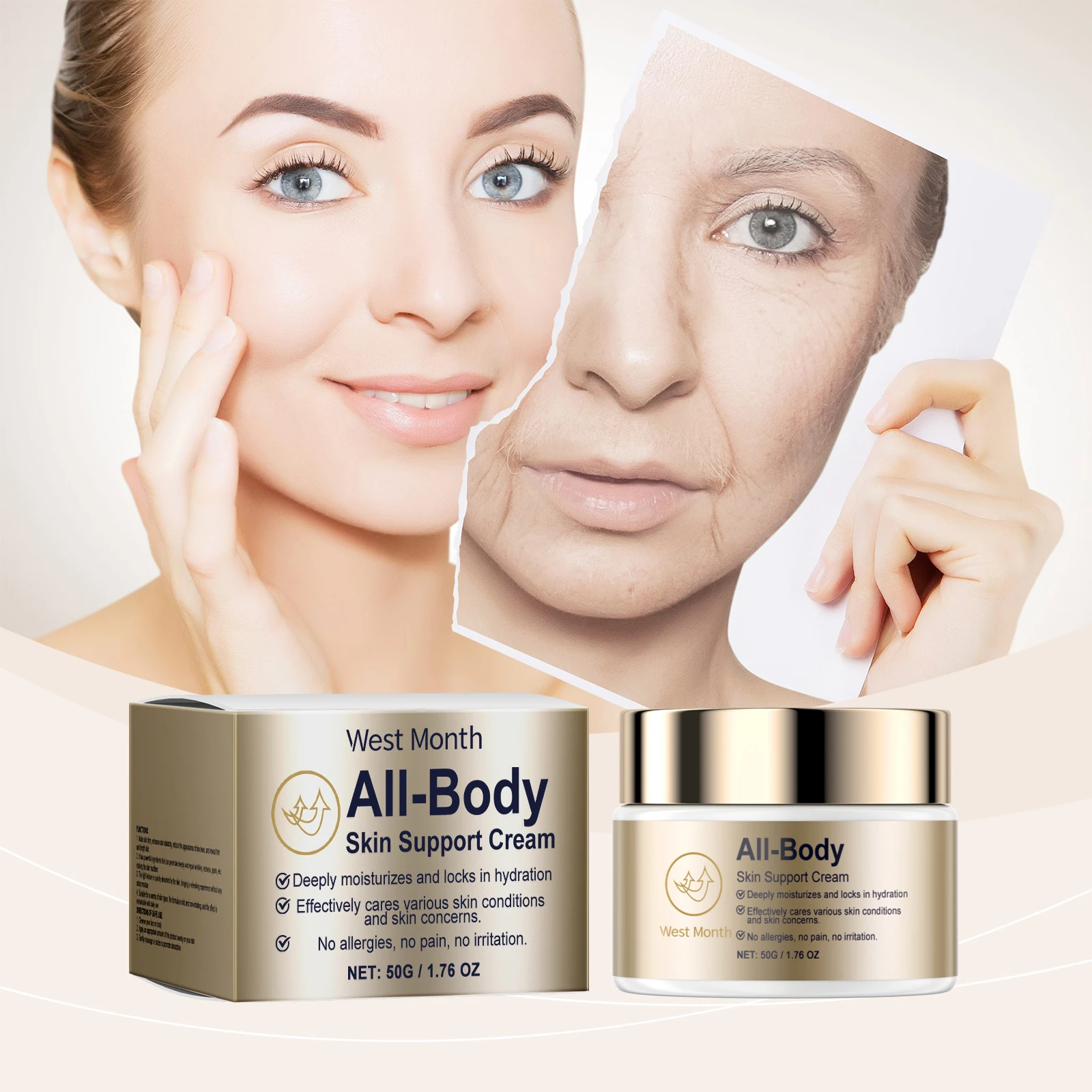 Quick Face Lift Cream Redness Repair Soothes Sensitive Skin Anti-wrinkle Fade Fine Line Hydrates Nourish Whiteni Korean Cosmetic
Quick Face Lift Cream Redness Repair Soothes Sensitive Skin Anti-wrinkle Fade Fine Line Hydrates Nourish Whiteni Korean Cosmetic
