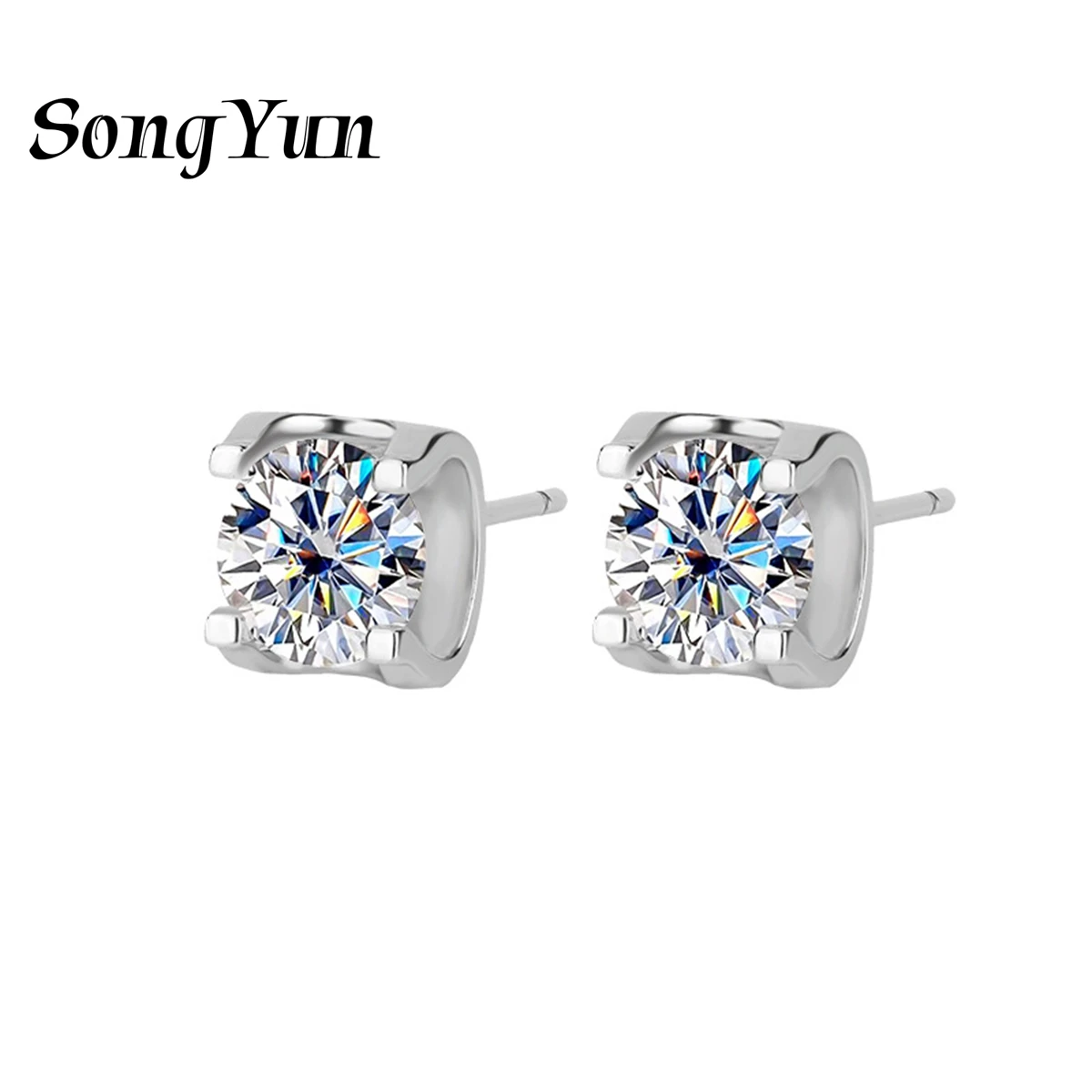 SongYun Brand Jewelry 925 Sterling Silver Stud Earrings D Color VVS Level Moissanite Earrings Ear Pin Anniversary for Women
SongYun Brand Jewelry 925 Sterling Silver Stud Earrings D Color VVS Level Moissanite Earrings Ear Pin Anniversary for Women