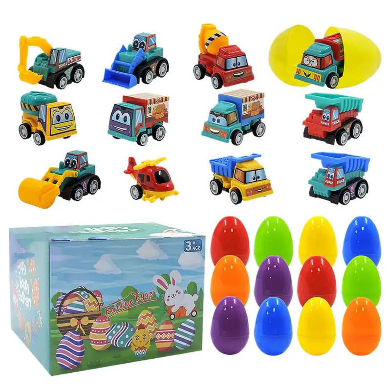 Prefilled Easter Eggs Funny Egg Smashing Toys Toddler Pull Back Construction Vehicle Cartoon Car For Kids Aged 3-8 Years Old
Prefilled Easter Eggs Funny Egg Smashing Toys Toddler Pull Back Construction Vehicle Cartoon Car For Kids Aged 3-8 Years Old