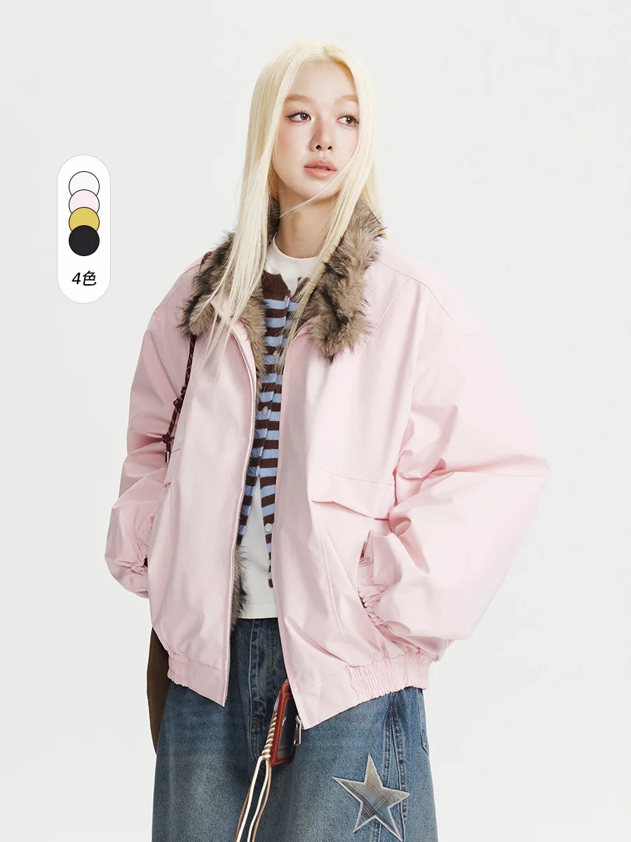 American-style Wool-collared Cotton-padded Jacket For Men And Women A Versatile Winter Cotton Coat With Thickened Warmth
American-style Wool-collared Cotton-padded Jacket For Men And Women A Versatile Winter Cotton Coat With Thickened Warmth