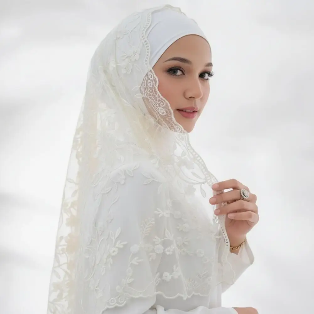 Floral Embroidery Organza Hijab, Wavy Edge Flower Shawl for Muslim Women Wedding Daily Fashion Headscarf Accessories
Floral Embroidery Organza Hijab, Wavy Edge Flower Shawl for Muslim Women Wedding Daily Fashion Headscarf Accessories